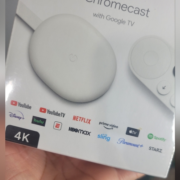 Google Chromecast with Google TV 4K (Snow) – Streaming Media Player – New Sealed - Picture 5 of 12